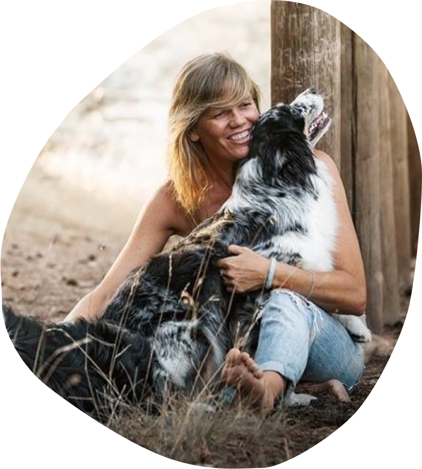 Simona, consulente BARF, con il suo cane